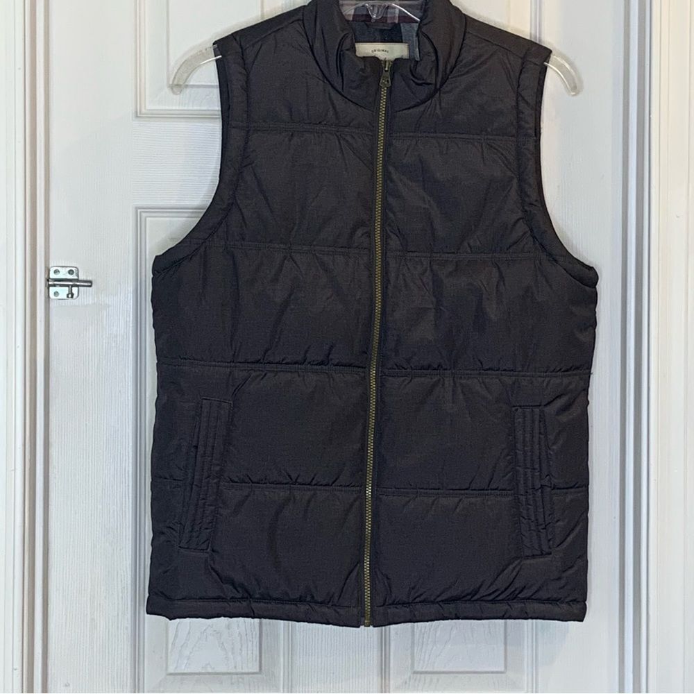 Weatherproof Vintage Men’s Puffer Vest Charcoal Gray Size Medium